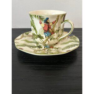 Burton and Burton Fine Porcelain Teacup and Saucer Set Silly Monkey Jungle Print